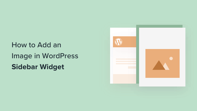 How to add an image in WordPress sidebar widget