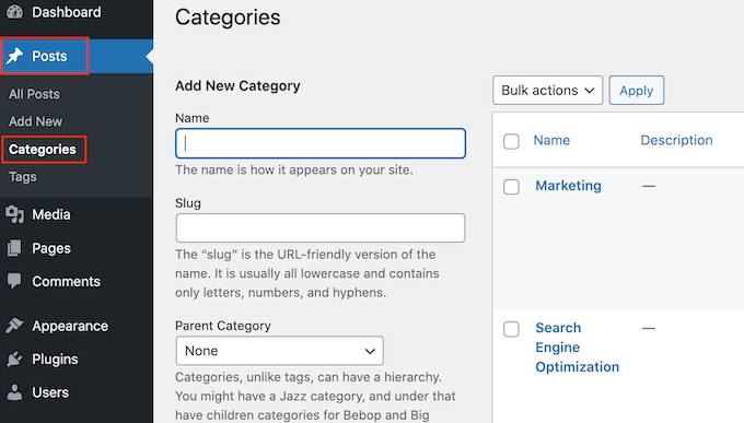 How to change WordPress categories How to change WordPress categories